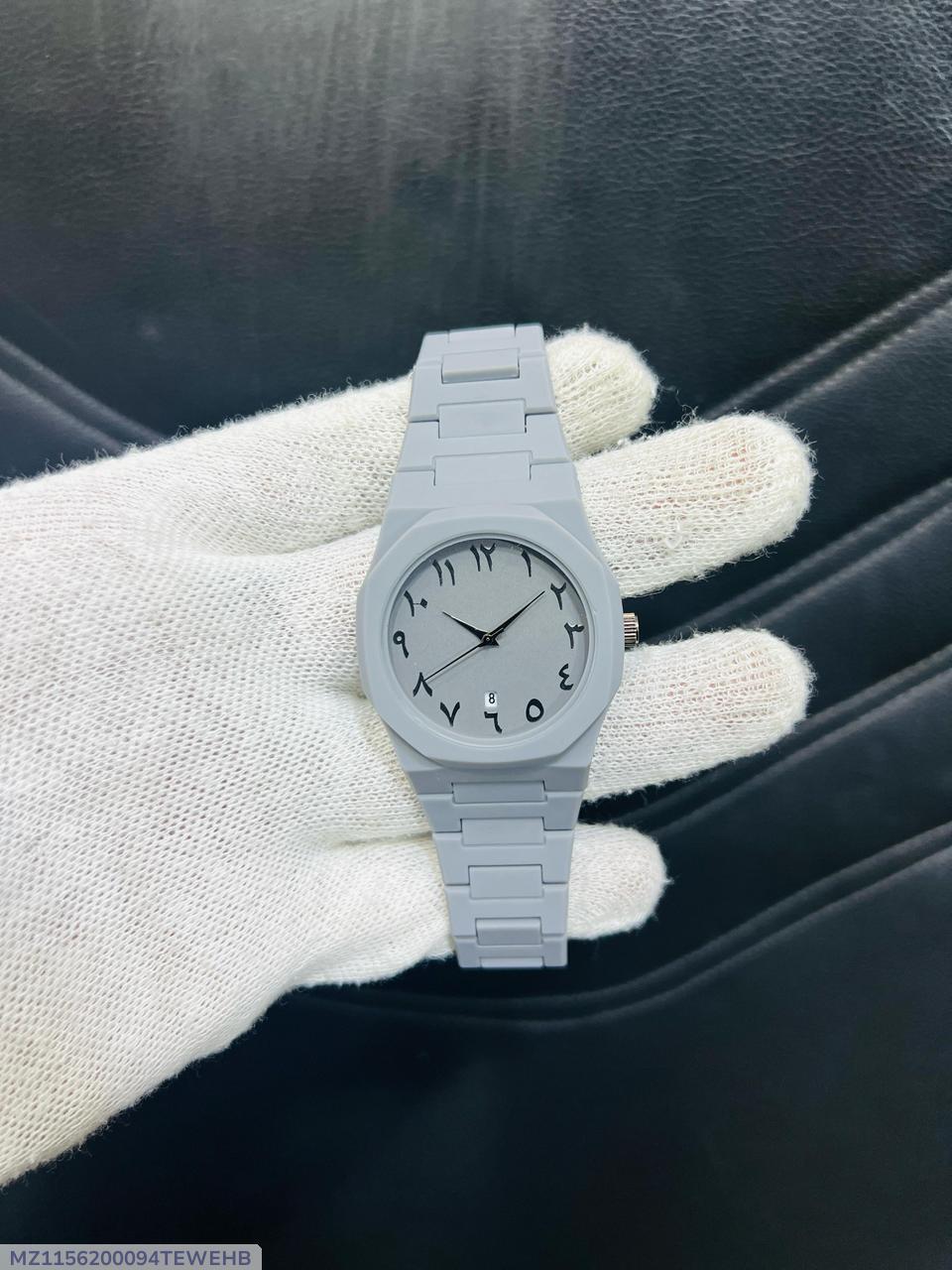 Light Gray Ceramic Watch for Men Pakistan